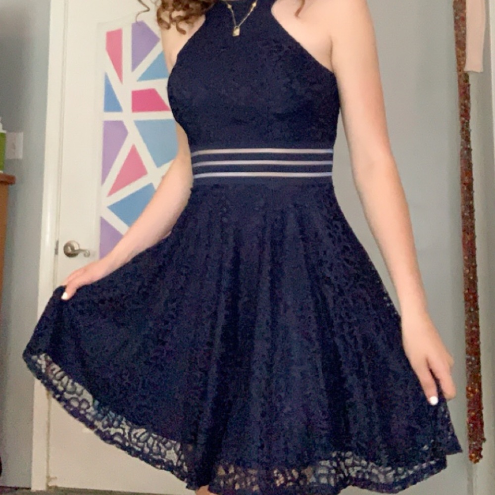 navy blue dress